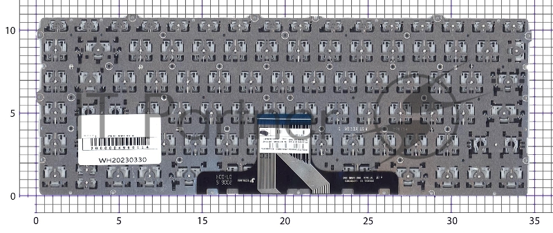Клавиатура для ноутбука HP Pavilion 14-DV 14-DW серебристая