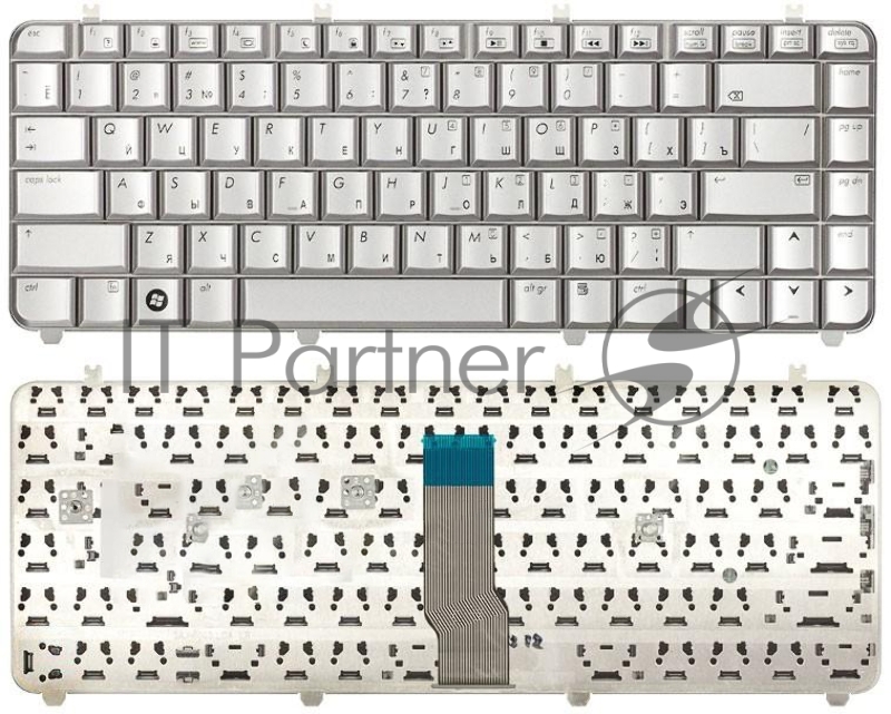 Клавиатура для ноутбука HP Pavilion DV5-1000 серебристая