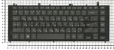 Клавиатура для ноутбука HP ProBook 4425s черная с черной рамкой