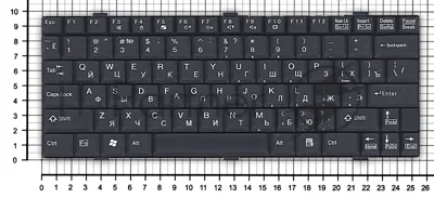 Клавиатура для ноутбука Fujitsu LifeBook P7010 черная