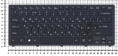Клавиатура для ноутбука Sony SVF14N Flip черная с подсветкой
