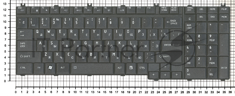 Клавиатура для ноутбука Toshiba Tecra A11 черная