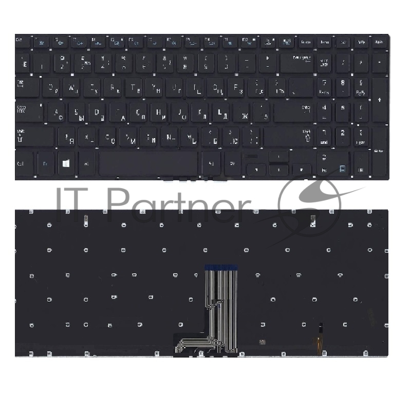 Клавиатура для ноутбука Samsung NP670Z5E-X01, черная с подсветкой