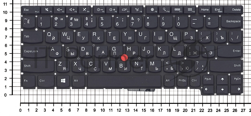 Клавиатура для ноутбука Lenovo ThinkPad X1 Helix черная