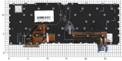 Клавиатура для ноутбука Lenovo ThinkPad Z13 Gen 1 черная без рамки с подсветкой