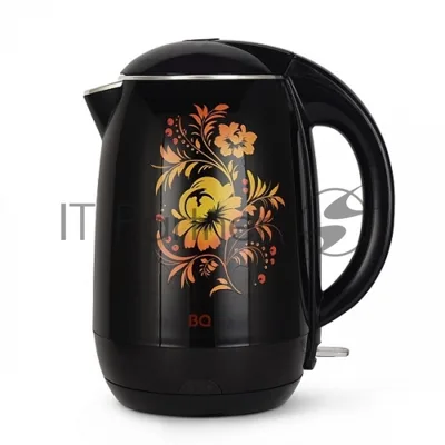Чайник электрический BQ KT1702P черный-Цветы