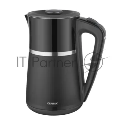 Чайник электрический Centek CT-0028 черный, 1.7 л, 2200 Вт, скрытый нагревательный элемент