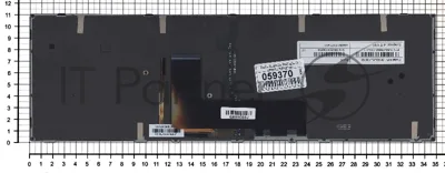 Клавиатура для ноутбука DNS Clevo P651 черная с рамкой с подсветкой