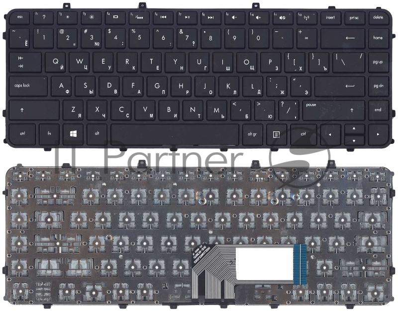 Клавиатура для ноутбука HP Envy 4-1000 черная с рамкой