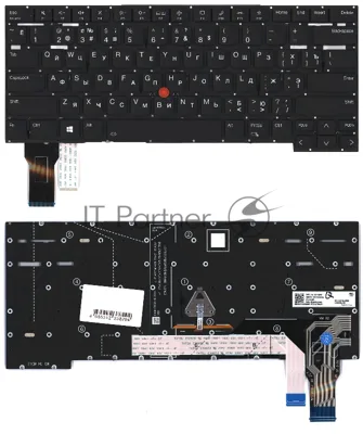 Клавиатура для ноутбука Lenovo ThinkPad T14s gen 2 черная с подсветкой