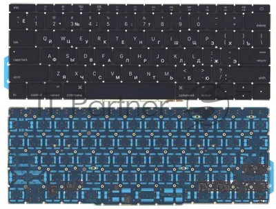Клавиатура для ноутбука MacBook Pro 13 Retina A1708 черная плоский Enter