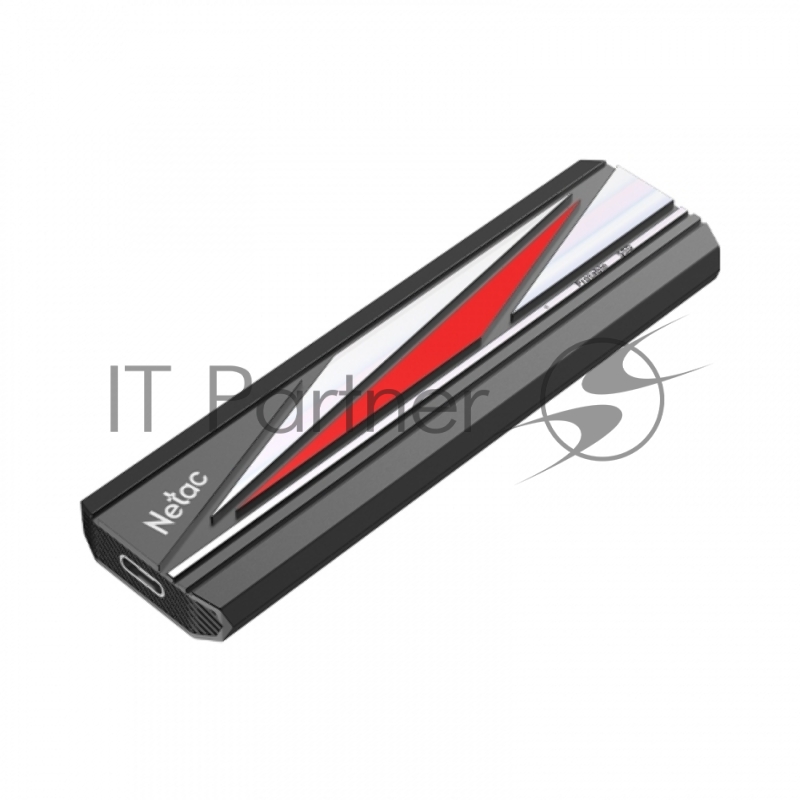 Внешний SSD Netac ZX20L, 1TB, USB 3.2 Gen 2x2 Type-C, R/W 2000/1800, черный