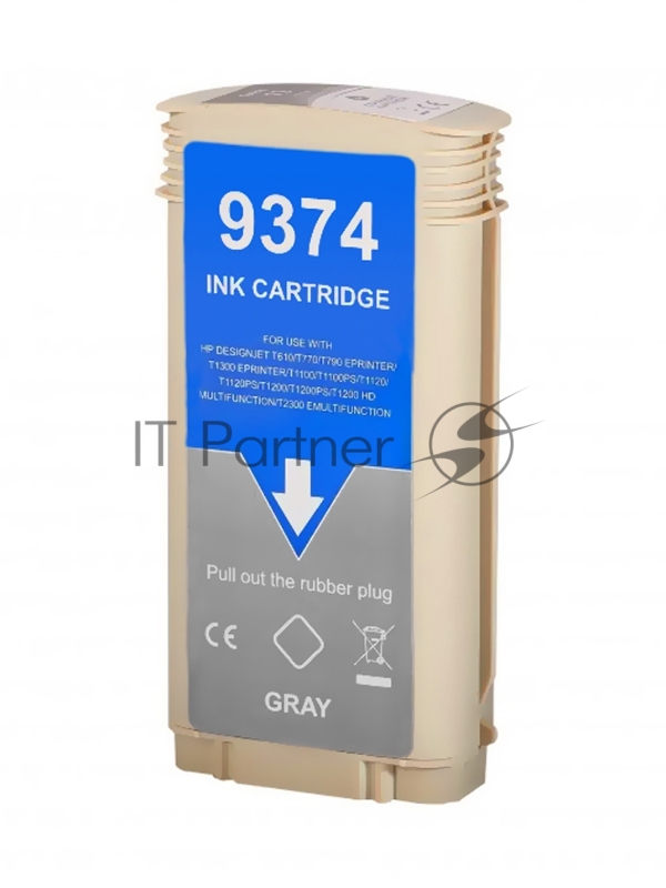 Картридж струйный NVPrint 72 (NV-C9374A) Gray для HP DesignJet T1100, T1120, T1200, T1300, T610, T620, T770, T790, T2300, T795 (130 мл)