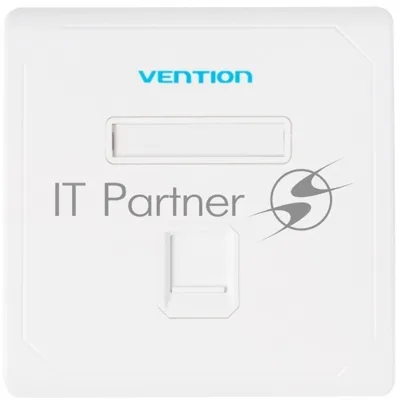 Лицевая панель Vention настенная (тип 86) под модуль Keystone 1 порт Белая