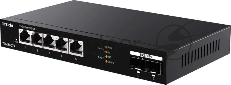 Коммутатор Tenda TEM2007X 5PORT 1000M 2SFP+