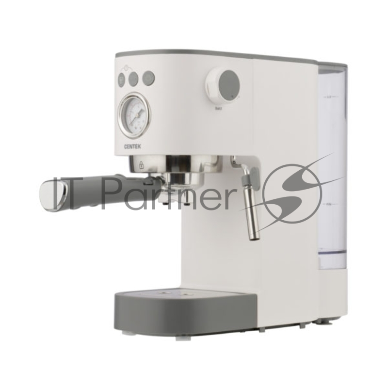 Кофеварка рожковая Centek CT-1168 белый, исп. кофе - молотый, 1.2 л, 1350 Вт, 20 бар