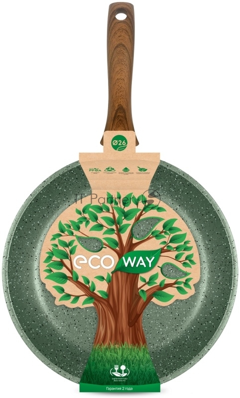 Сковорода НМП ECO WAY EW126, 26 см, зеленый