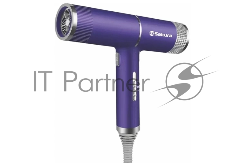 Фен SAKURA SA-4051V фиолетовый/серый, 1600 Вт, компактный