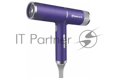 Фен SAKURA SA-4051V фиолетовый/серый, 1600 Вт, компактный