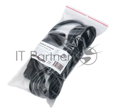 Кабель питания Cablexpert PC-S22-C19-2.5-3M, Schuko-C19, 3x2.5мм2, 16A, с заземлением, медь, 3м, черный, пакет