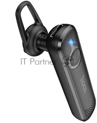 Моно-гарнитура Hoco E63 черный, внутриканальный (моно), Bluetooth, заушное крепление, до 10 ч