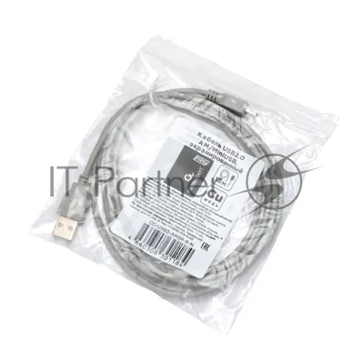 Кабель USB2.0 Cablexpert CC-USB2-AM5P-6-N, AM/MiniUSB, медь, экран, Pro, 1.8м серый, пакет