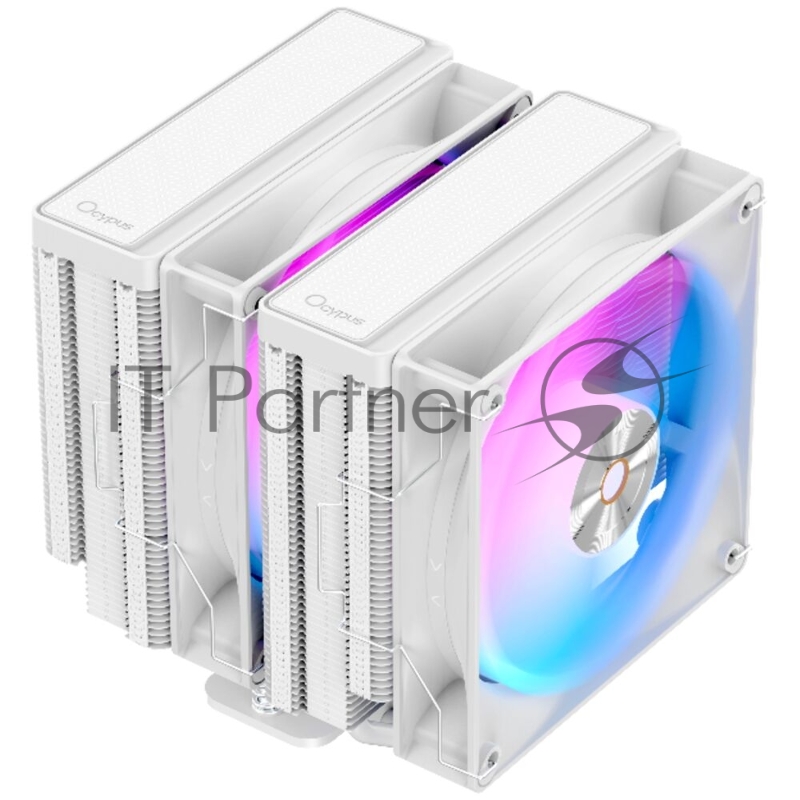 Кулер Ocypus Delta A62 WH ARGb белый 260W/All Intel/AMD AM*/2 fans/Screws