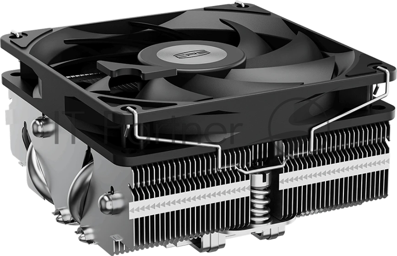 Кулер для процессора PCCooler RC400-53 (125W, 4-pin PWM, 53.5мм, Al/Cu, 4x6мм, 1x92мм, 43CFM, 31.2dBA, 2700RPM, S: 1851/1700/1200/20XX/115X, AM5/AM4, silver, black)