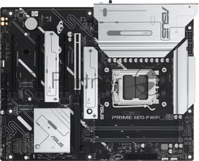 Материнская плата ASUS PRIME X870-P WIFI, AM5, AMD X870, 4xDDR5, 4xSATA, 4xM.2, 1xPCIe 5.0 x16, 2xPCIe 4.0 x1, HDMI, 1x2.5Gb LAN, USB Type-C, 3x3.5 мм, 7.1, ATX