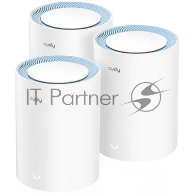 Бесшовный Mesh роутер Cudy M1200(3-Pack) AC1200 10/100BASE-TX белый (упак.:3шт)