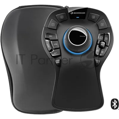 Мышь беспроводная/проводная 3DConnexion SpaceMouse Pro Wireless (3DX-700119) черный, радиоканал, Bluetooth, USB, кнопки - 15