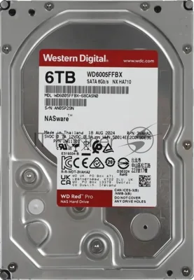 Жесткий диск WD Red Pro 6Tb 3.5" SATA3, 7200rpm, 256MB