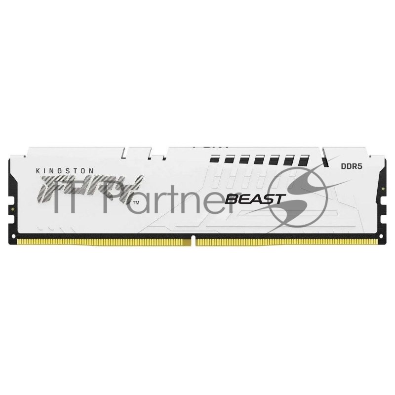 Оперативная память Kingston Fury Beast, DDR5, 16Gb (1x16Gb), 6000MHz, CL36, DIMM, с радиатором, белый