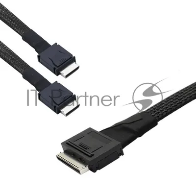 Кабель Amphenol RML80-0249/RML42-0249 Cable OcuLink SFF8611 8i to 2x SFF8611 4i, length= 80 см, OEM