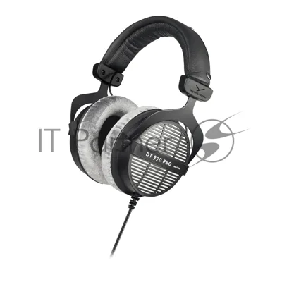 Проводные наушники Beyerdynamic DT 990 PRO 80 OHMS черный/серый, полноразмерные, открытая конструкция, велюровые амбушюры