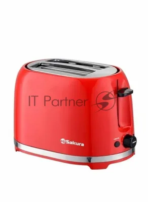Тостер Sakura SA-7610R красный, 850 Вт, 2 слота