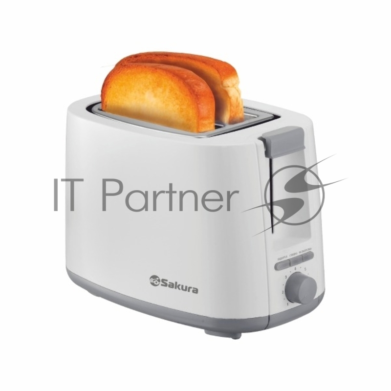 Тостер Sakura SA-7612W Elegant белый, 750 Вт, 2 слота