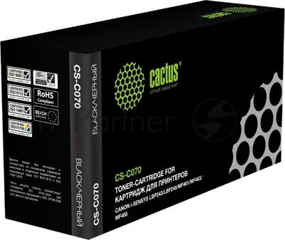 Картридж лазерный Cactus CS-C070 070 черный (3000 стр.) для Canon i-SENSYS LBP243/LBP246/MF461/MF463/MF465