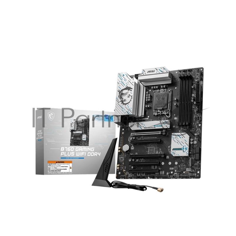 Материнская плата MSI B760 GAMING PLUS WIFI DDR4, LGA1700, Intel B760, 4xDDR4, 4xSATA, 2xM.2, 2xPCIe x16, DisplayPort, HDMI, 1x2.5Gb LAN, USB Type-C, 5x3.5 мм, 7.1, ATX