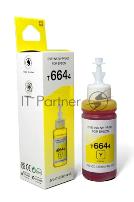Чернила NVPrint T6644 (NV-C13T66444A) для аппаратов Epson (70 мл) Yellow совместимые