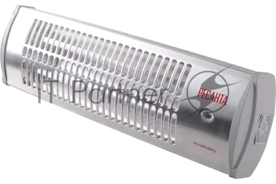 Обогреватель инфракрасный Ресанта ИКО-1200Л, серый, кварцевый, 1200 Вт, 20 м2, термостат (67/5/15)
