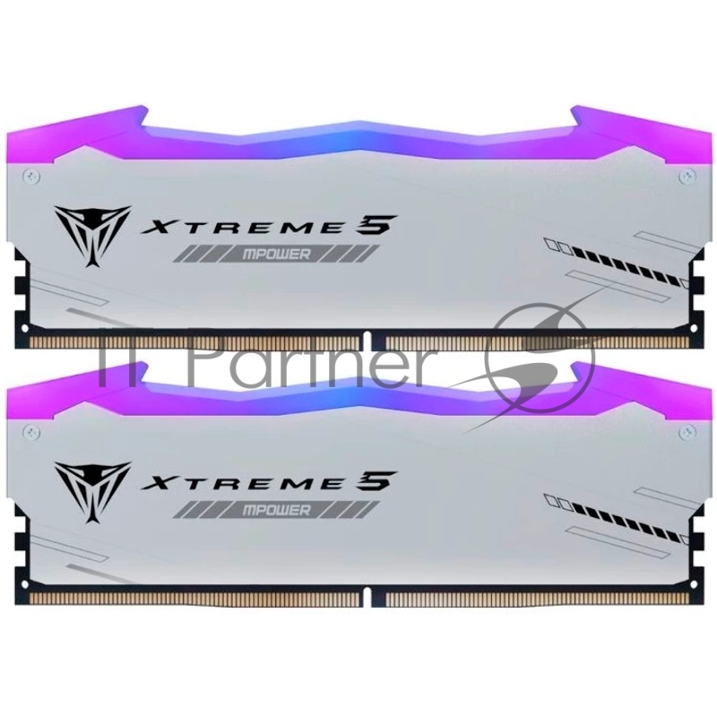 Оперативная память Patriot Viper Xtreme 5, DDR5, 32Gb (2x16Gb), 8000MHz, CL38, DIMM, с радиаторами, RGB, серебристый