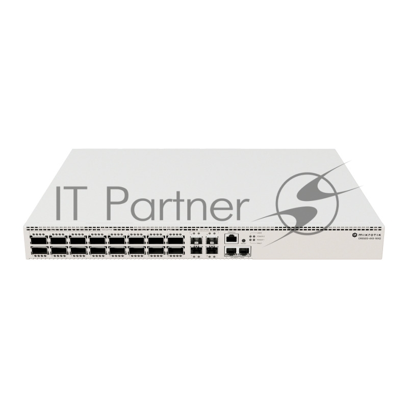 Коммутатор MikroTik CRS520-4XS-16XQ-RM, 2×10 Гбит/с RJ-45 + 4×25 Гбит/с SFP28 + 16×100 Гбит/с QSFP28, управляемый
