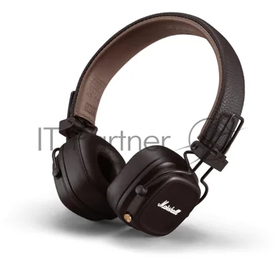 Беспроводные/проводные наушники Marshall Major V коричневый, накладные, Bluetooth + проводной, беспроводная зарядка, до 100 ч