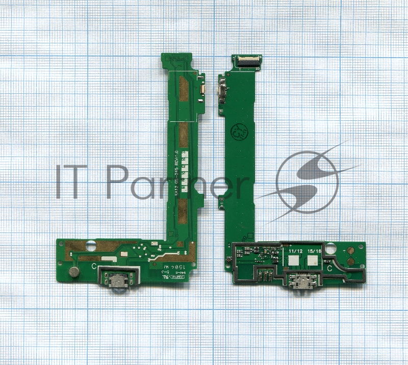 Разъем Micro USB для Microsoft 535 Dual (плата с системным разъемом, микрофоном и шлейфом)