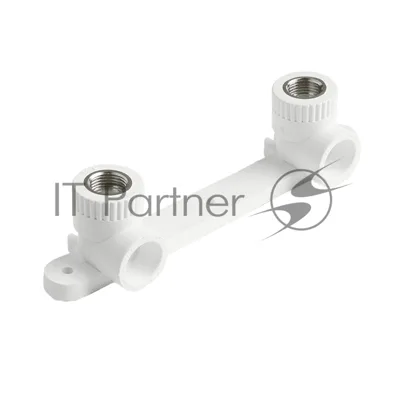 Планка монтажная с водорозетками полипропиленовая PRO AQUA PA280012P 25 х 1/2' ВР для смесителя белая PRO AQUA