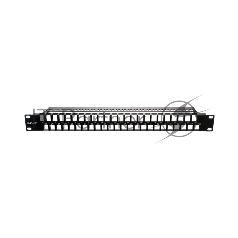 Патч-панель наборная DKC RNKPP48E1 19'' 1U под 48 модулей Keystone. UTP