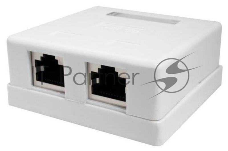 Розетка компьютерная Suprlan 10-0308-1 наклад. RJ45 2 кат. 5E FTP белый