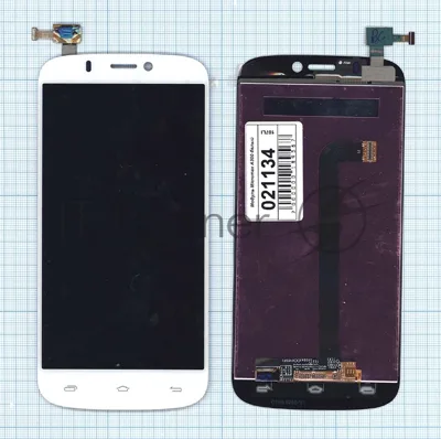 Дисплей для Micromax A300 Canvas Gold белый
