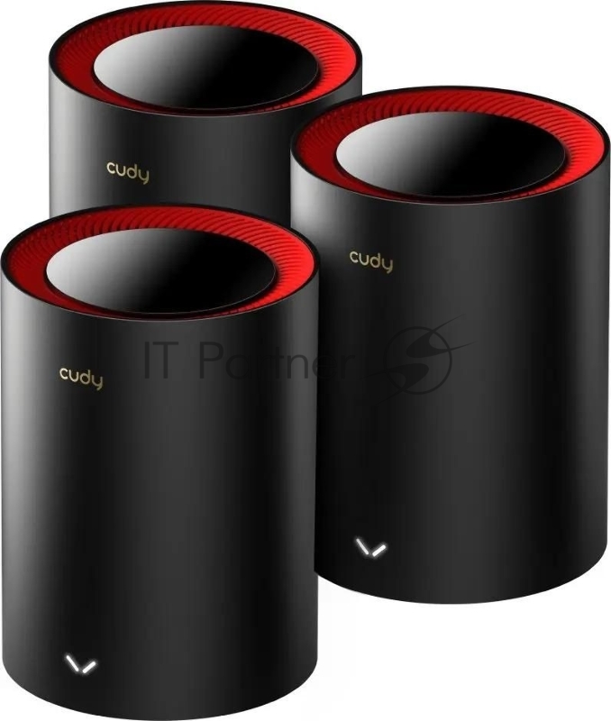 Wi-Fi Mesh-система/AX3000 Wi-Fi 6 Mesh 2.5G Solution 3-Pack, Dual-Band, Chipset MT7981BA+MT7976CN+RTL8221B, 802.11ax/ac/a/b/g/n, 2402Mbps at 5GHz + 574Mbps at 2.4GHz, 2.5G WAN+GE LAN, 5 internal antennas, MU-MIMO, DDNS, Zerotier/Wireguard/OpenVPN/IPSec/L2TP/PPTP VPN, DNS over Cloudflare/Google/Quad9, IPv6, Seamless Roaming, WPA3, TR069/TR098/TR111/TR181,easyMesh R3 Optional, Ver 2.0, Cudy Mesh, Cudy APP